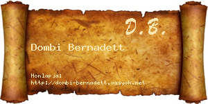 Dombi Bernadett névjegykártya