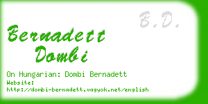 bernadett dombi business card